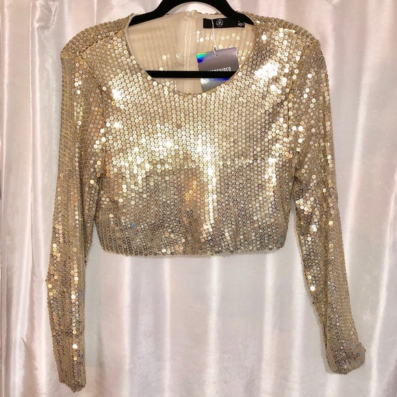 Missguided Sequin Crop Top! - Picture 1 of 4